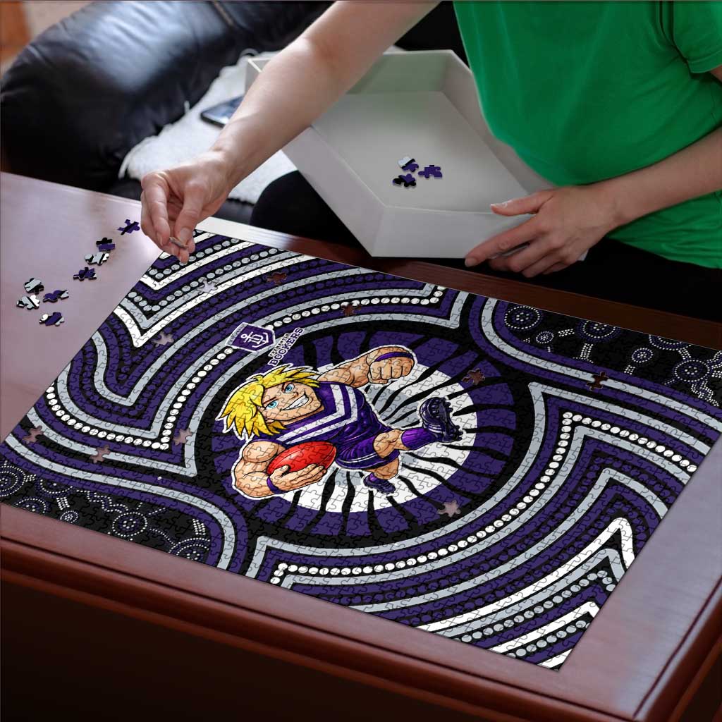 Fremantle Dockers Puzzle Indigenous Monochrome Dot Art Mascot Style