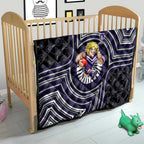 Fremantle Dockers Quilt Indigenous Monochrome Dot Art Mascot Style