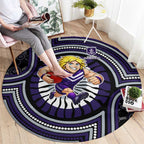 Fremantle Dockers Round Carpet Indigenous Monochrome Dot Art Mascot Style