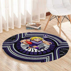 Fremantle Dockers Round Carpet Indigenous Monochrome Dot Art Mascot Style