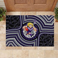 Fremantle Dockers Rubber Doormat Indigenous Monochrome Dot Art Mascot Style