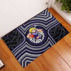Fremantle Dockers Rubber Doormat Indigenous Monochrome Dot Art Mascot Style