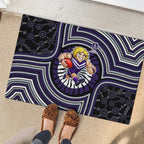 Fremantle Dockers Rubber Doormat Indigenous Monochrome Dot Art Mascot Style