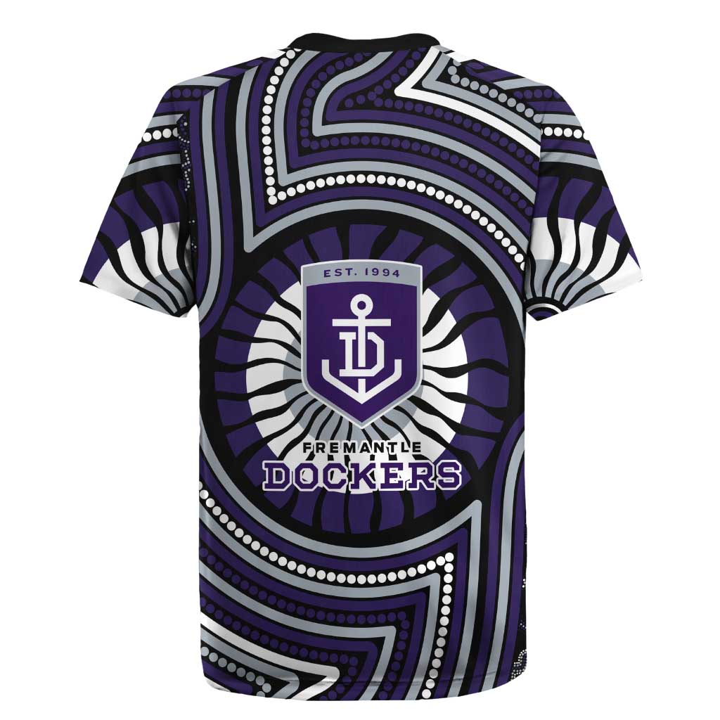 Fremantle Dockers Rugby Jersey Indigenous Monochrome Dot Art Mascot Style