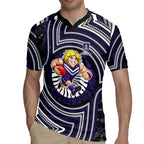 Fremantle Dockers Rugby Jersey Indigenous Monochrome Dot Art Mascot Style