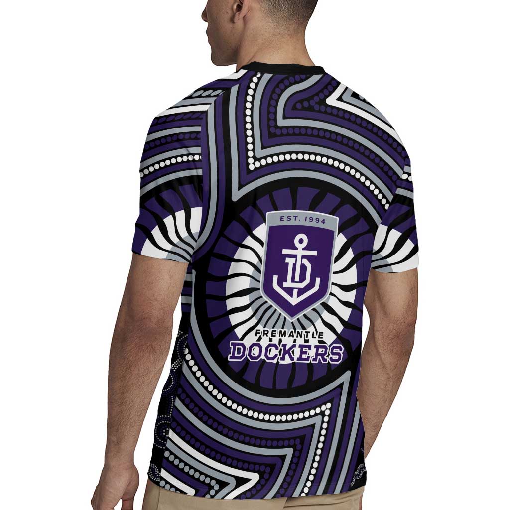 Fremantle Dockers Rugby Jersey Indigenous Monochrome Dot Art Mascot Style