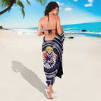 Fremantle Dockers Sarong Indigenous Monochrome Dot Art Mascot Style