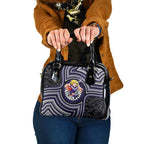 Fremantle Dockers Shoulder Handbag Indigenous Monochrome Dot Art Mascot Style