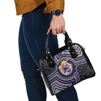 Fremantle Dockers Shoulder Handbag Indigenous Monochrome Dot Art Mascot Style