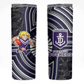 Fremantle Dockers Skinny Tumbler Indigenous Monochrome Dot Art Mascot Style