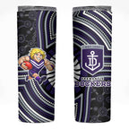 Fremantle Dockers Skinny Tumbler Indigenous Monochrome Dot Art Mascot Style