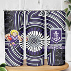 Fremantle Dockers Skinny Tumbler Indigenous Monochrome Dot Art Mascot Style