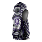 Fremantle Dockers Sleeveless Hoodie Indigenous Monochrome Dot Art Mascot Style