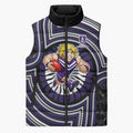 Fremantle Dockers Sleeveless Puffer Jacket Indigenous Monochrome Dot Art Mascot Style