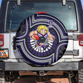 Fremantle Dockers Spare Tire Cover Indigenous Monochrome Dot Art Mascot Style