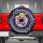 Fremantle Dockers Spare Tire Cover Indigenous Monochrome Dot Art Mascot Style