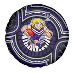 Fremantle Dockers Spare Tire Cover Indigenous Monochrome Dot Art Mascot Style