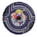 Fremantle Dockers Spare Tire Cover Indigenous Monochrome Dot Art Mascot Style