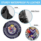 Fremantle Dockers Spare Tire Cover Indigenous Monochrome Dot Art Mascot Style