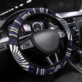 Fremantle Dockers Steering Wheel Cover Indigenous Monochrome Dot Art Mascot Style