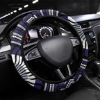 Fremantle Dockers Steering Wheel Cover Indigenous Monochrome Dot Art Mascot Style