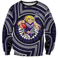 Fremantle Dockers Sweatshirt Indigenous Monochrome Dot Art Mascot Style