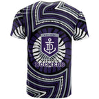 Fremantle Dockers T Shirt Indigenous Monochrome Dot Art Mascot Style