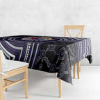 Fremantle Dockers Tablecloth Indigenous Monochrome Dot Art Mascot Style