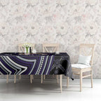 Fremantle Dockers Tablecloth Indigenous Monochrome Dot Art Mascot Style