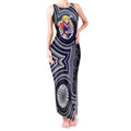 Fremantle Dockers Tank Maxi Dress Indigenous Monochrome Dot Art Mascot Style