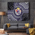 Fremantle Dockers Tapestry Indigenous Monochrome Dot Art Mascot Style