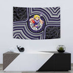 Fremantle Dockers Tapestry Indigenous Monochrome Dot Art Mascot Style