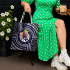 Fremantle Dockers Tote Bag Indigenous Monochrome Dot Art Mascot Style