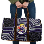 Fremantle Dockers Travel Bag Indigenous Monochrome Dot Art Mascot Style