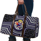 Fremantle Dockers Travel Bag Indigenous Monochrome Dot Art Mascot Style