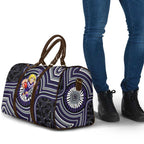 Fremantle Dockers Travel Bag Indigenous Monochrome Dot Art Mascot Style