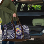 Fremantle Dockers Travel Bag Indigenous Monochrome Dot Art Mascot Style