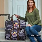 Fremantle Dockers Travel Bag Indigenous Monochrome Dot Art Mascot Style