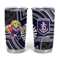 Fremantle Dockers Tumbler Cup Indigenous Monochrome Dot Art Mascot Style