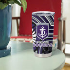Fremantle Dockers Tumbler Cup Indigenous Monochrome Dot Art Mascot Style