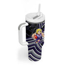 Fremantle Dockers Tumbler With Handle Indigenous Monochrome Dot Art Mascot Style