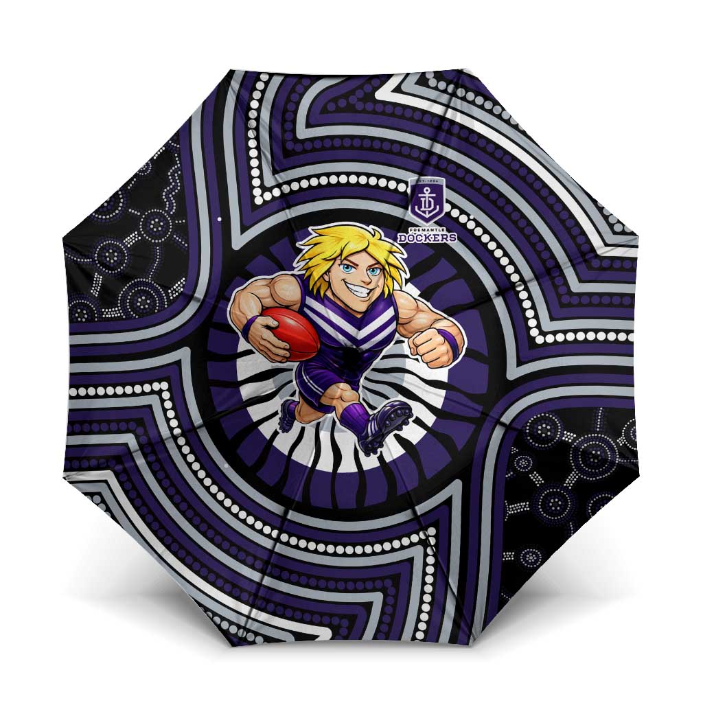 Fremantle Dockers Umbrella Indigenous Monochrome Dot Art Mascot Style