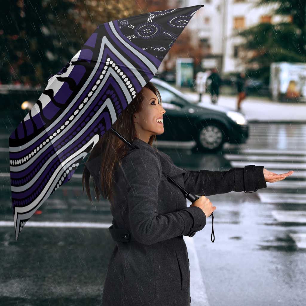 Fremantle Dockers Umbrella Indigenous Monochrome Dot Art Mascot Style