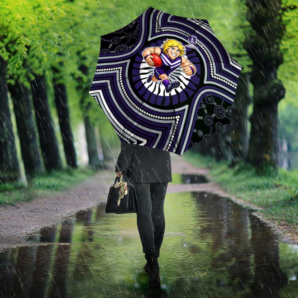 Fremantle Dockers Umbrella Indigenous Monochrome Dot Art Mascot Style