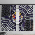 Fremantle Dockers Window Curtain Indigenous Monochrome Dot Art Mascot Style