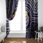 Fremantle Dockers Window Curtain Indigenous Monochrome Dot Art Mascot Style