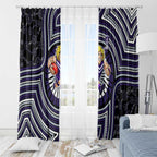 Fremantle Dockers Window Curtain Indigenous Monochrome Dot Art Mascot Style