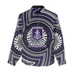 Fremantle Dockers Women Casual Shirt Indigenous Monochrome Dot Art Mascot Style
