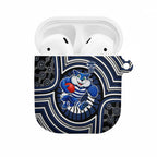 Geelong Cats AirPods Case Indigenous Monochrome Dot Art Mascot Style