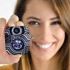 Geelong Cats AirPods Case Indigenous Monochrome Dot Art Mascot Style